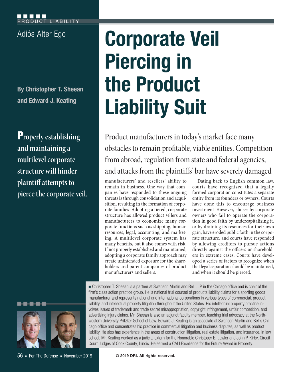 Corporate Veil Piercing in the Product Liability Suit