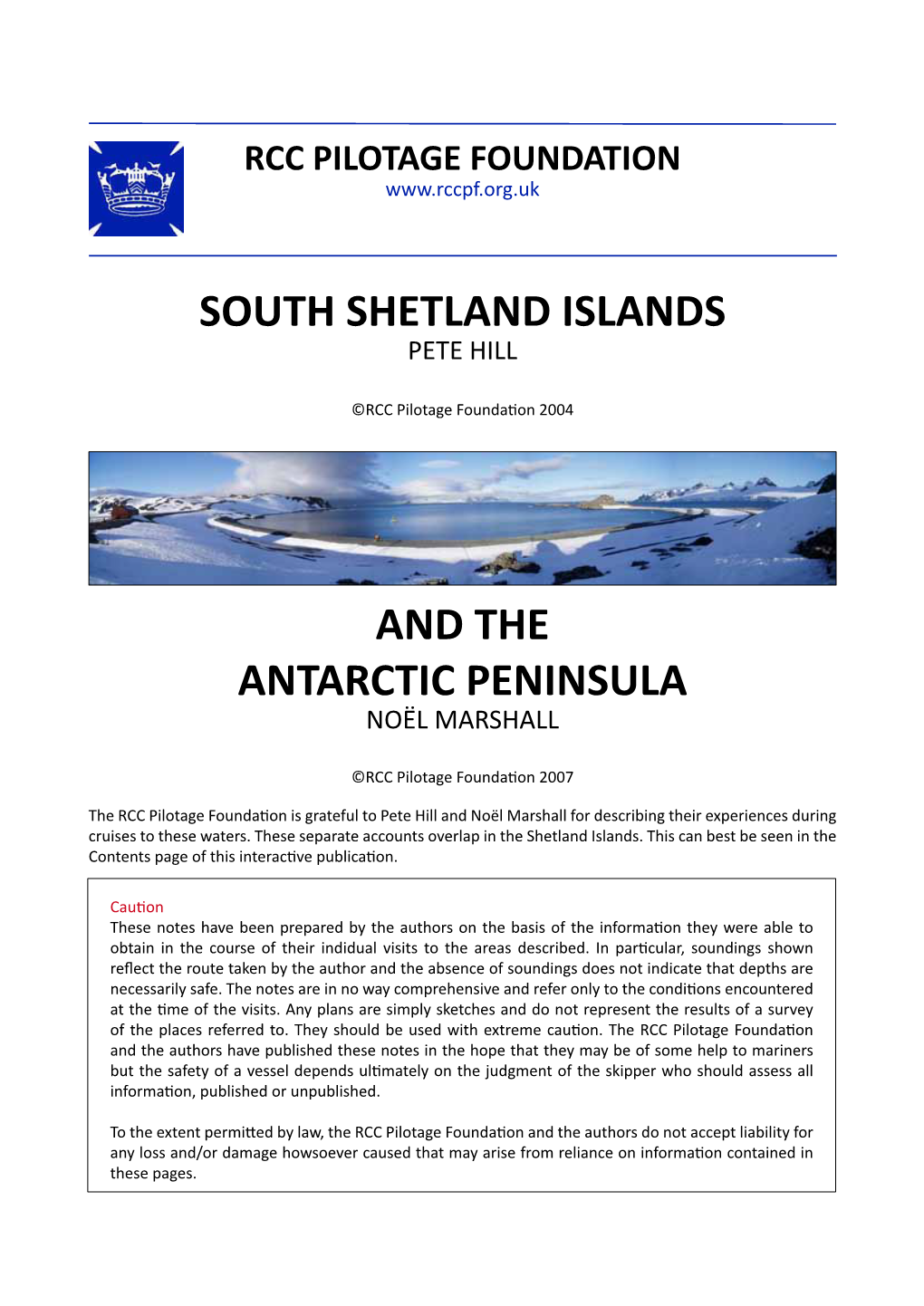 South Shetland Islands and the Antarctic Peninsula