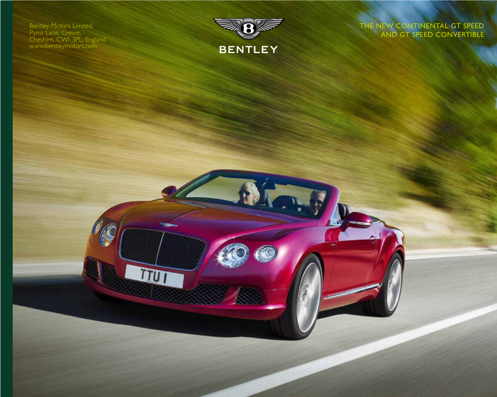 The New Continental Gt Speed and Gt Speed Convertible
