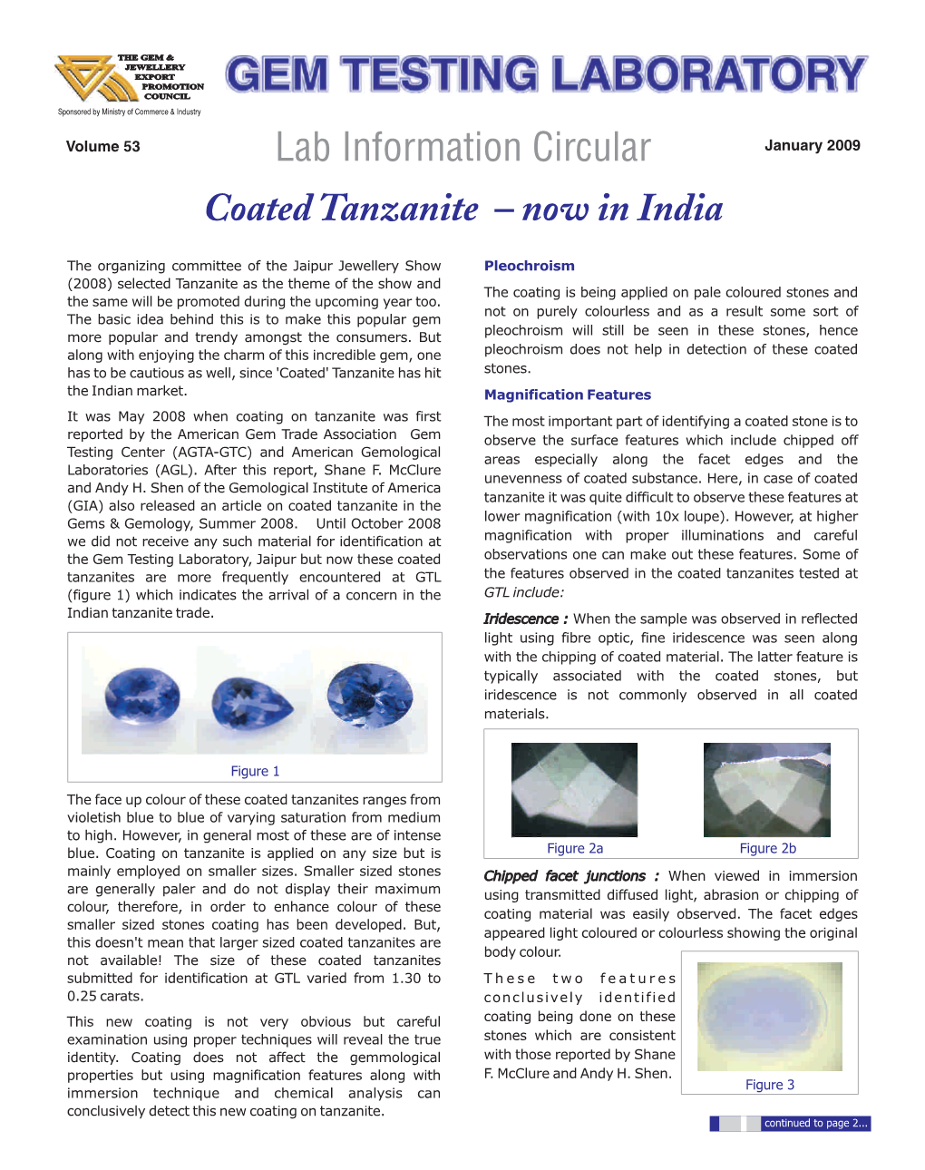 Lab Information Circular Coated Tanzanite