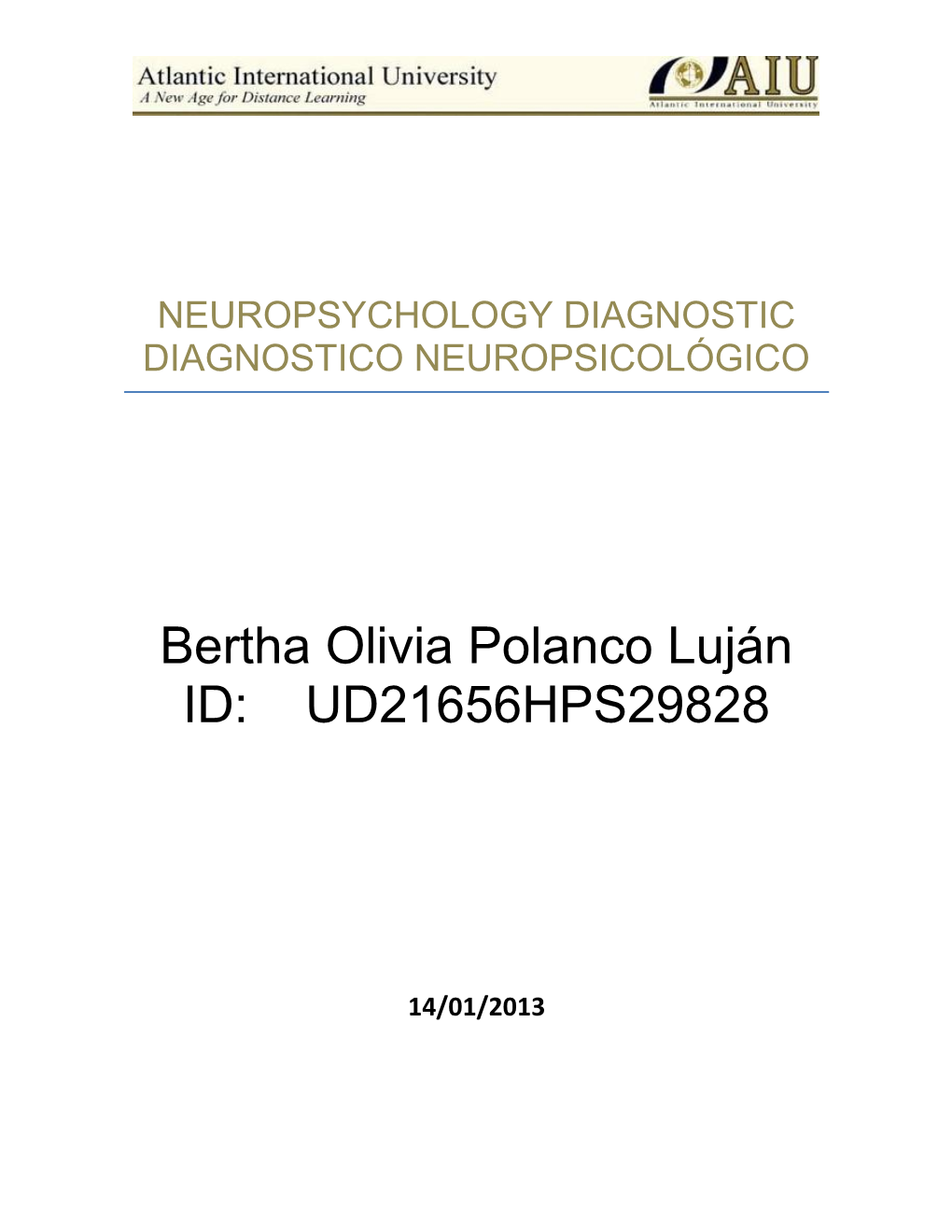 Neuropsychology Diagnostic Diagnostico Neuropsicológico