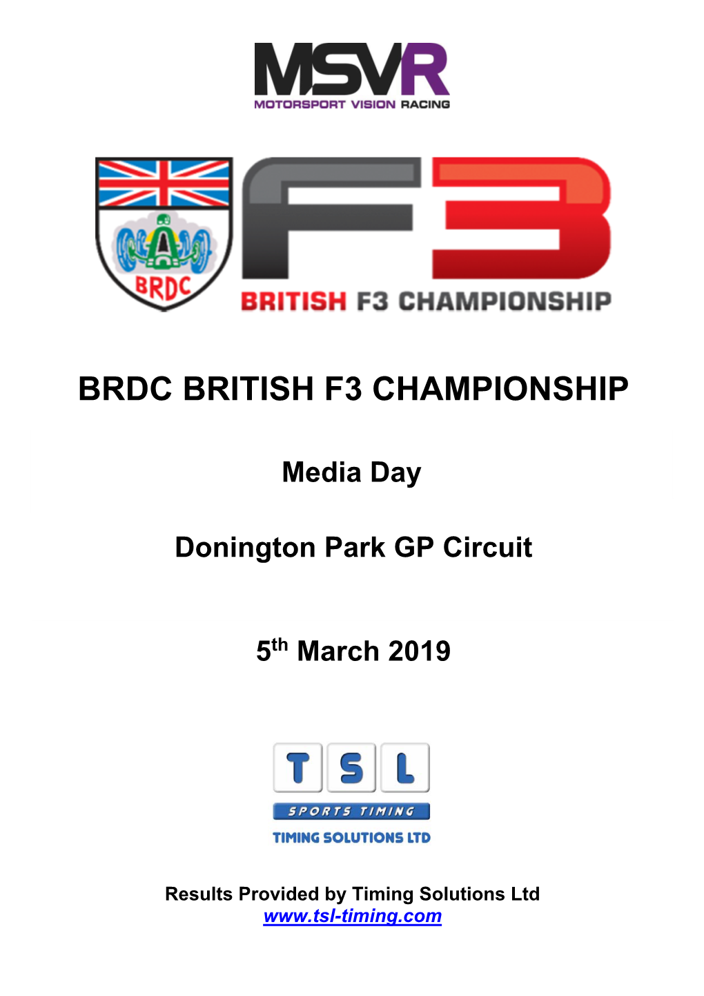 Brdc British F3 Championship