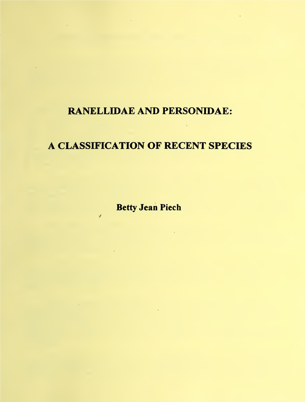 Ranellidae and Personidae