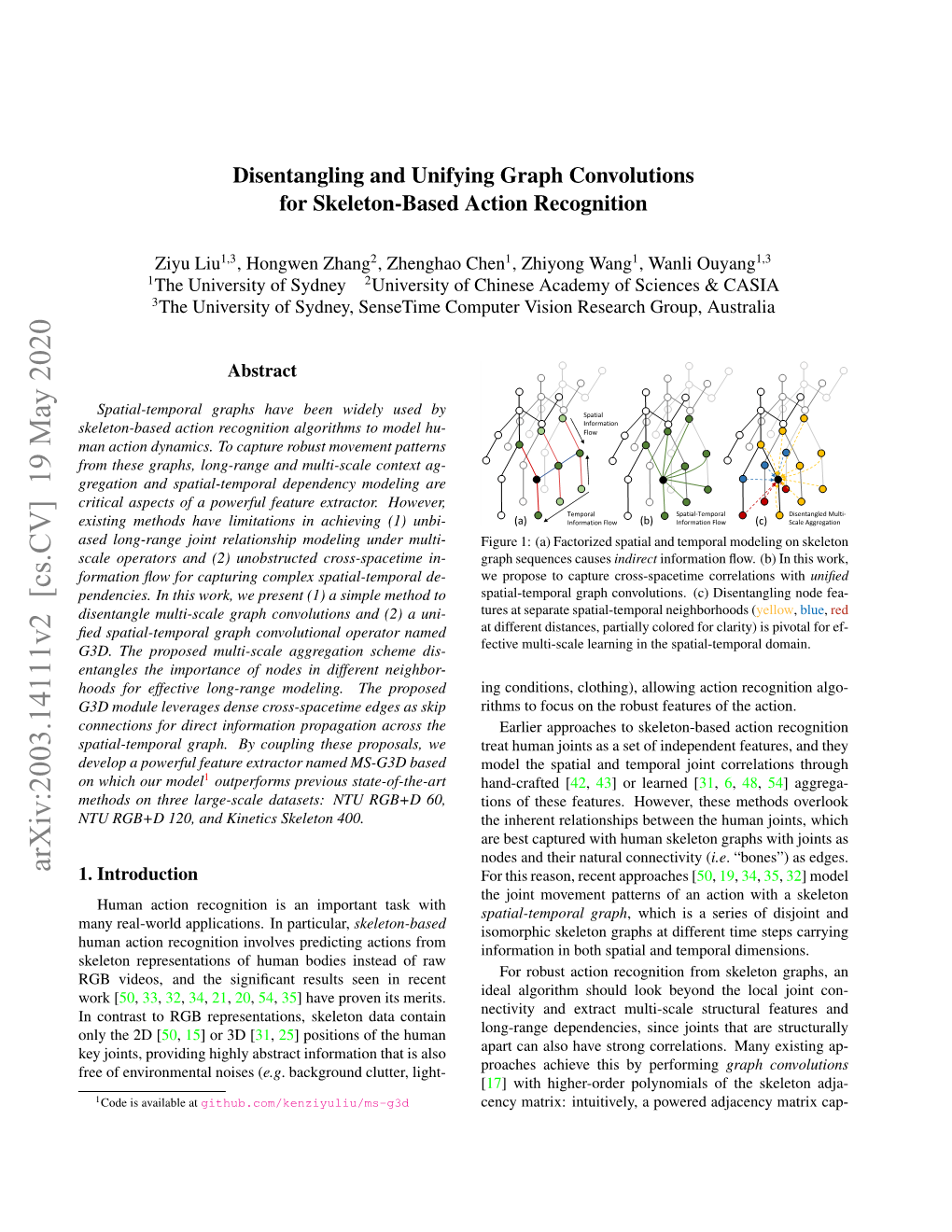 Arxiv:2003.14111V2 [Cs.CV] 19 May 2020 1