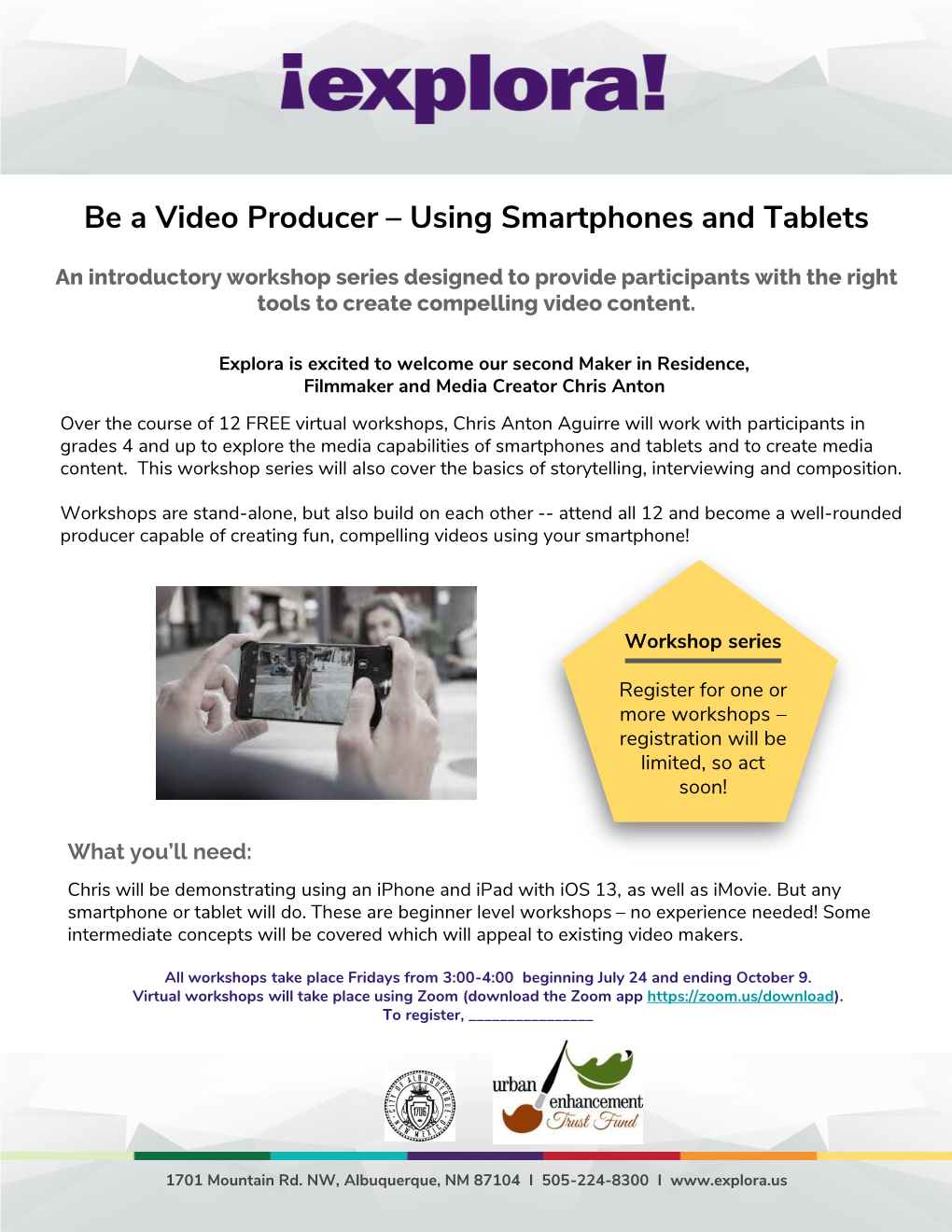 Be a Video Producer – Using Smartphones and Tablets