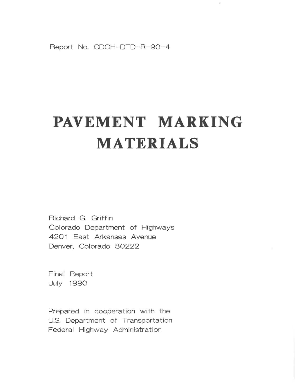 Pavement Marking Materials