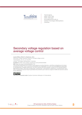 Secondary Voltage Regulation Based on Average Voltage Control