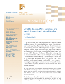 Middle East Brief 61