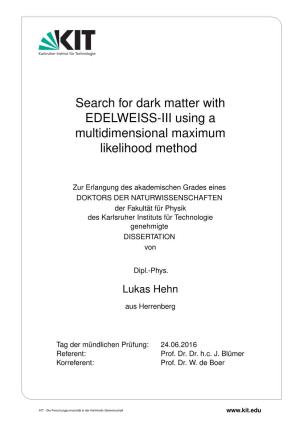 Search for Dark Matter with EDELWEISS-III Using a Multidimensional Maximum Likelihood Method