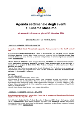 44 Agenda Cmassimo Dal 09.12 Al 15.12.2011 Ok