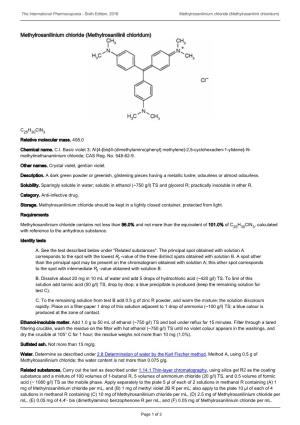 Methylrosanilinium Chloride (Methylrosanilinii Chloridum)