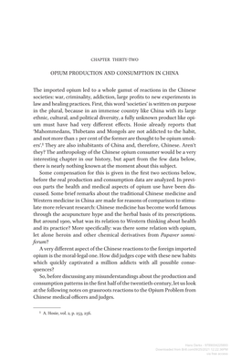 Opium Production and Consumption in China 643