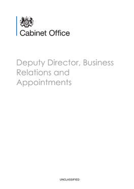 Deputy Director, Business Relations and Appointments