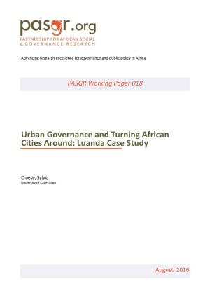 Urban Governance and Turning African Cities Around: Luanda Case