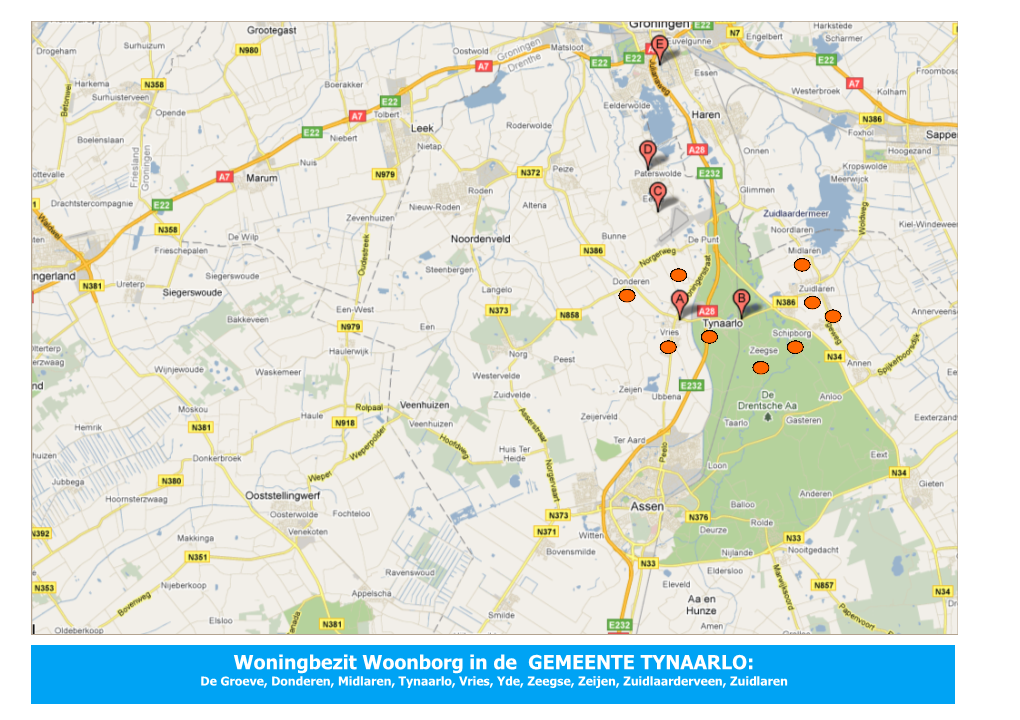 Woningbezit Woonborg in De GEMEENTE TYNAARLO