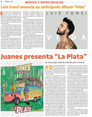 Juanes Presenta “La Plata” Un Nuevo Súper Éxito De Colombia Para El Mundo