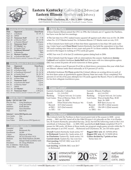 Eastern Kentucky Game Notes (PDF)