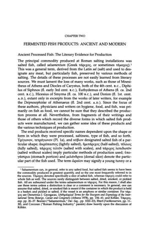Fermented Fish Products: Ancient and Modern