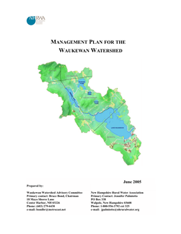 Waukewan Watershed Management Plan 2005