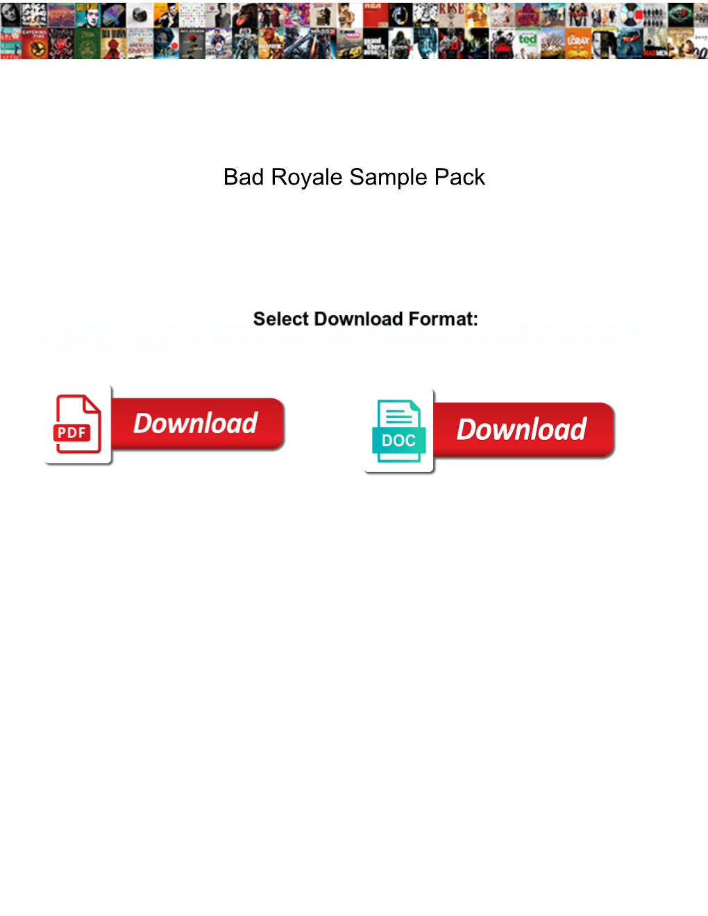 Bad Royale Sample Pack