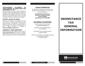 REV-720 Inheritance Tax General Information