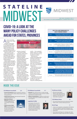 COVID-19: a Look at the Many Policy Challenges Ahead for States, Provinces