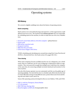 Operating Systems