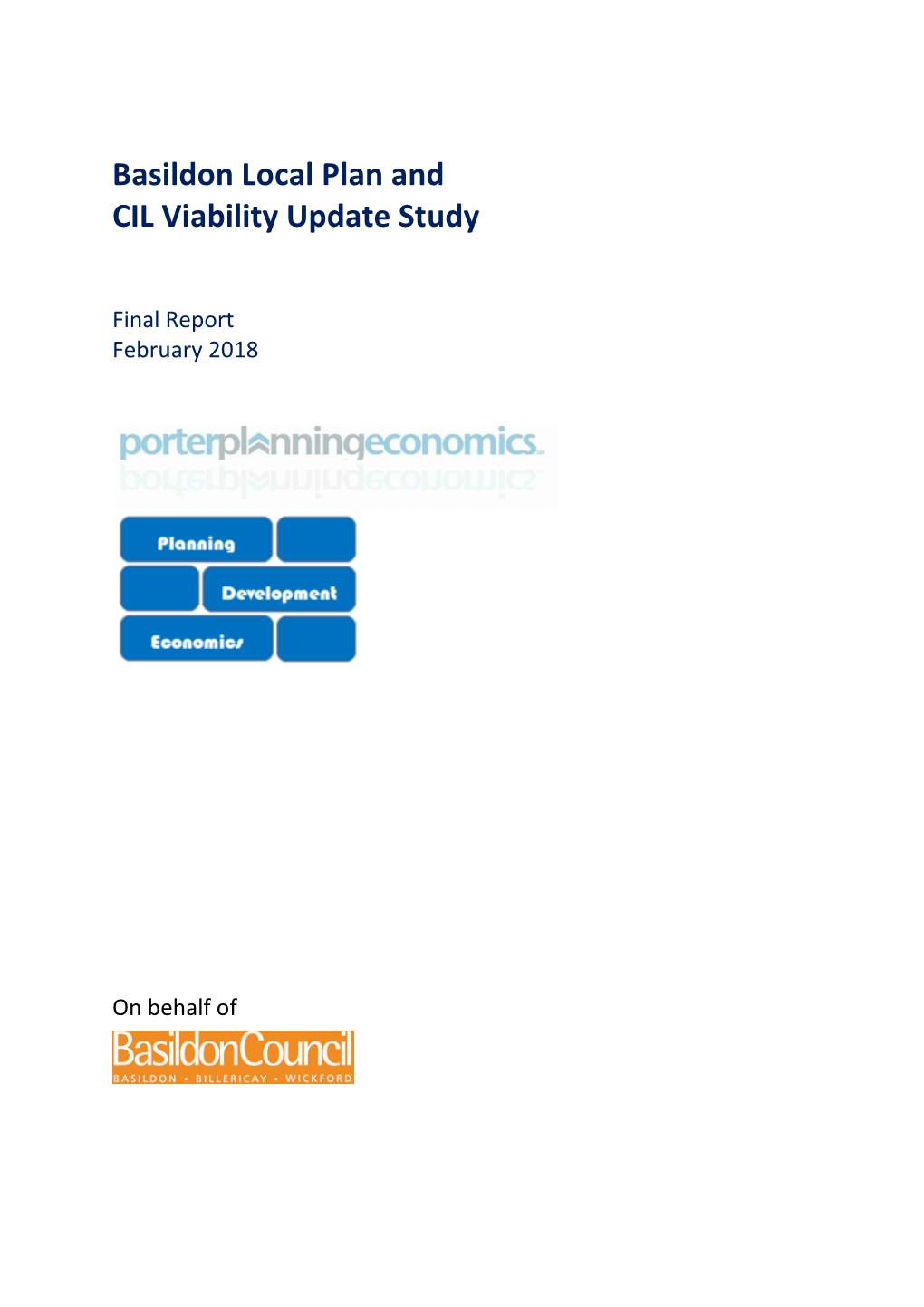 Basildon Local Plan and CIL Viability Update Study