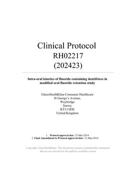 Clinical Protocol RH02217 (202423)