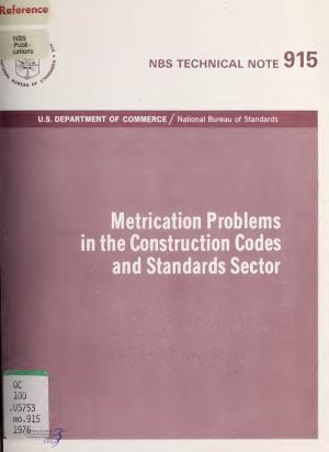 Metrication Problems in the Construction Codes and Standards Sector