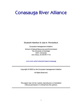Conasauga River Alliance