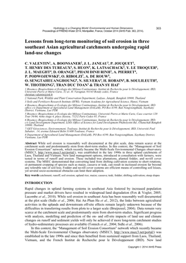 Lessons from Long-Term Monitoring of Soil Erosion in Three Southeast Asian Agricultural Catchments Undergoing Rapid Land-Use Changes