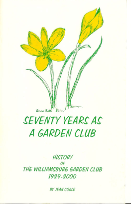 Williamsburg Garden Club History