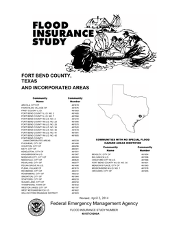 Flood Insurance Study Number 48157Cv000a Notice to Flood Insurance Study Users