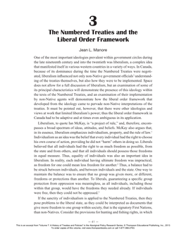 3. the Numbered Treaties and the Liberal Order Framework