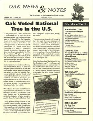 Oak Voted National Tree in the U.S