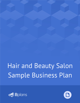 Hair and Beauty Salon Sample Business Plan