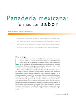 Panadería Mexicana: Formas Con Sabor