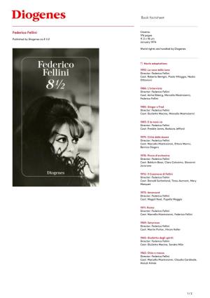 Book Factsheet Federico Fellini