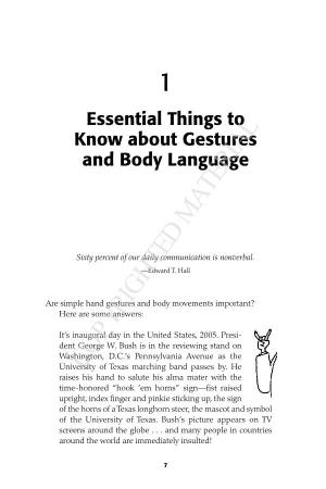 Essential Things to Know About Gestures and Body Language