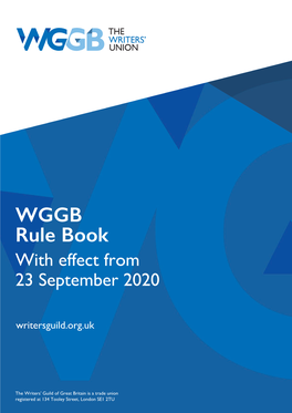 WGGB Rule Book 2020