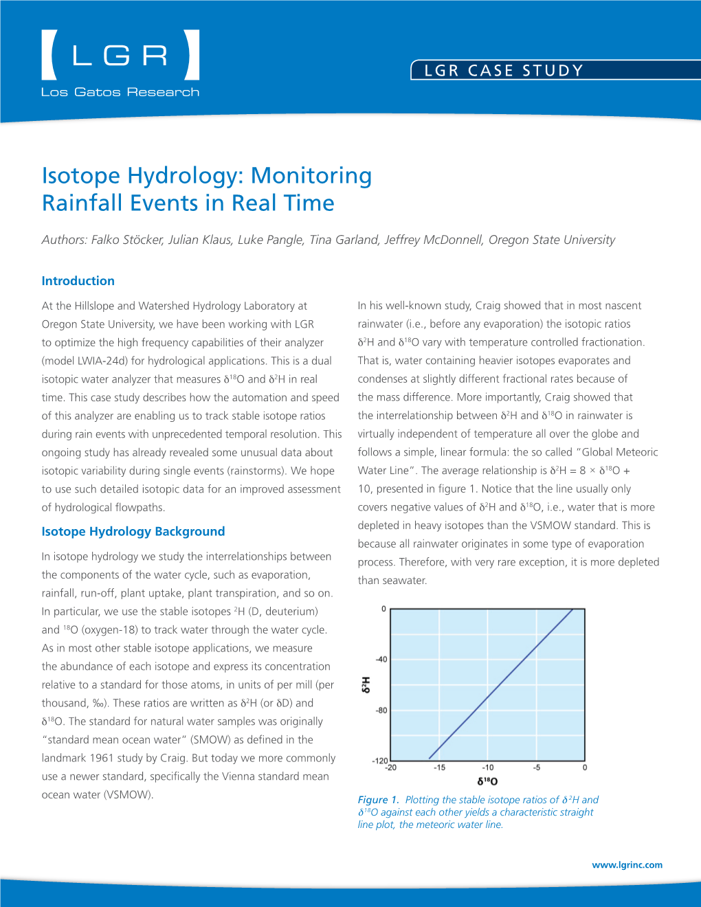 Isotope Hydrology: Monitoring Rainfall Events in Real Time