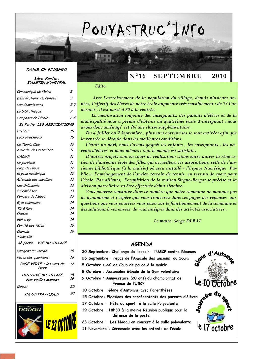 BULLETIN POUYASTRUC N°16 Dernier