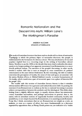 Romantic Nationalism and the Descent Into Myth