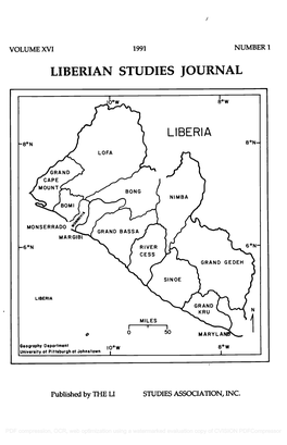 Liberian Studies Journal