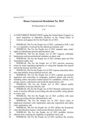 House Concurrent Resolution No. 5015