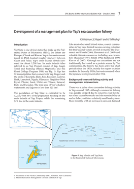 Development of a Management Plan for Yap's Sea Cucumber Fishery