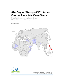 Abu Sayyaf Group (ASG): an Al- Qaeda Associate Case Study P