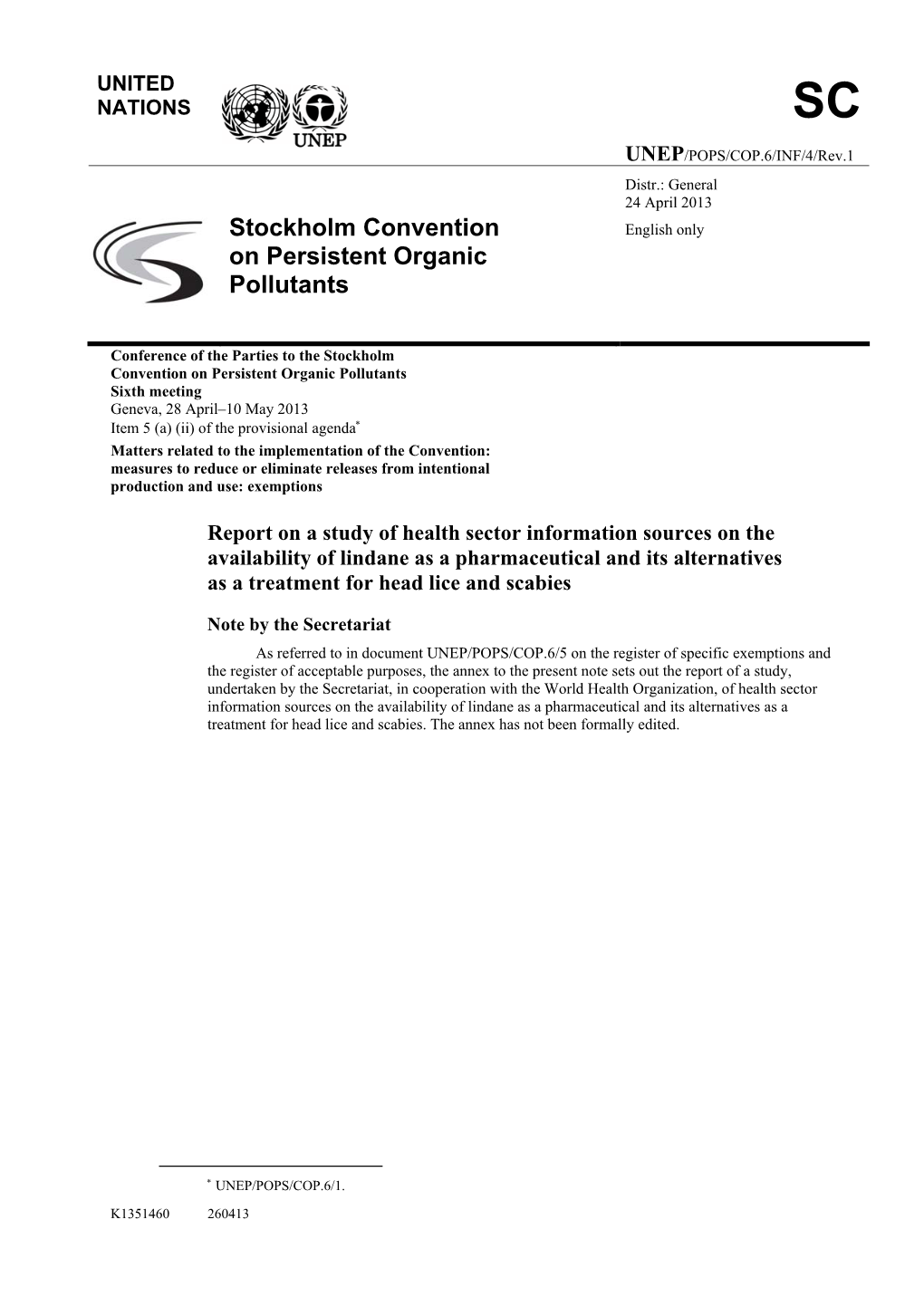 Stockholm Convention on Persistent Organic Pollutants