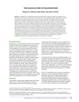 The Silviculture of Silvopasture